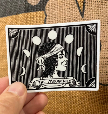 The Moonchild Sticker - weatherproof adhesive, UV protective laminate