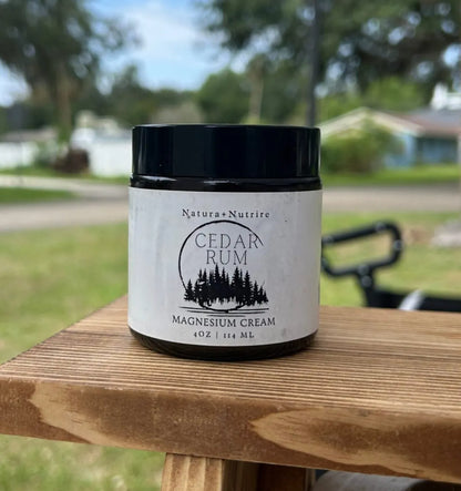 Cedar Rum Magnesium Cream | Handcrafted Magnesium Cream