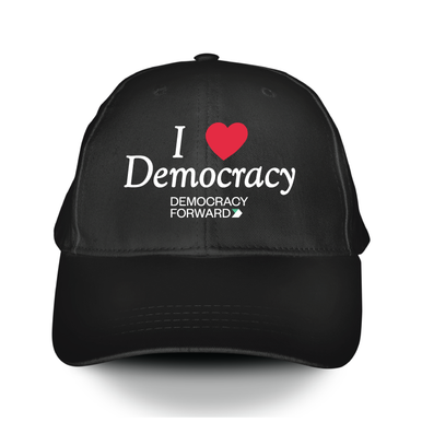 Democracy Forward - I Heart Democracy - Black Baseball Cap / Hat