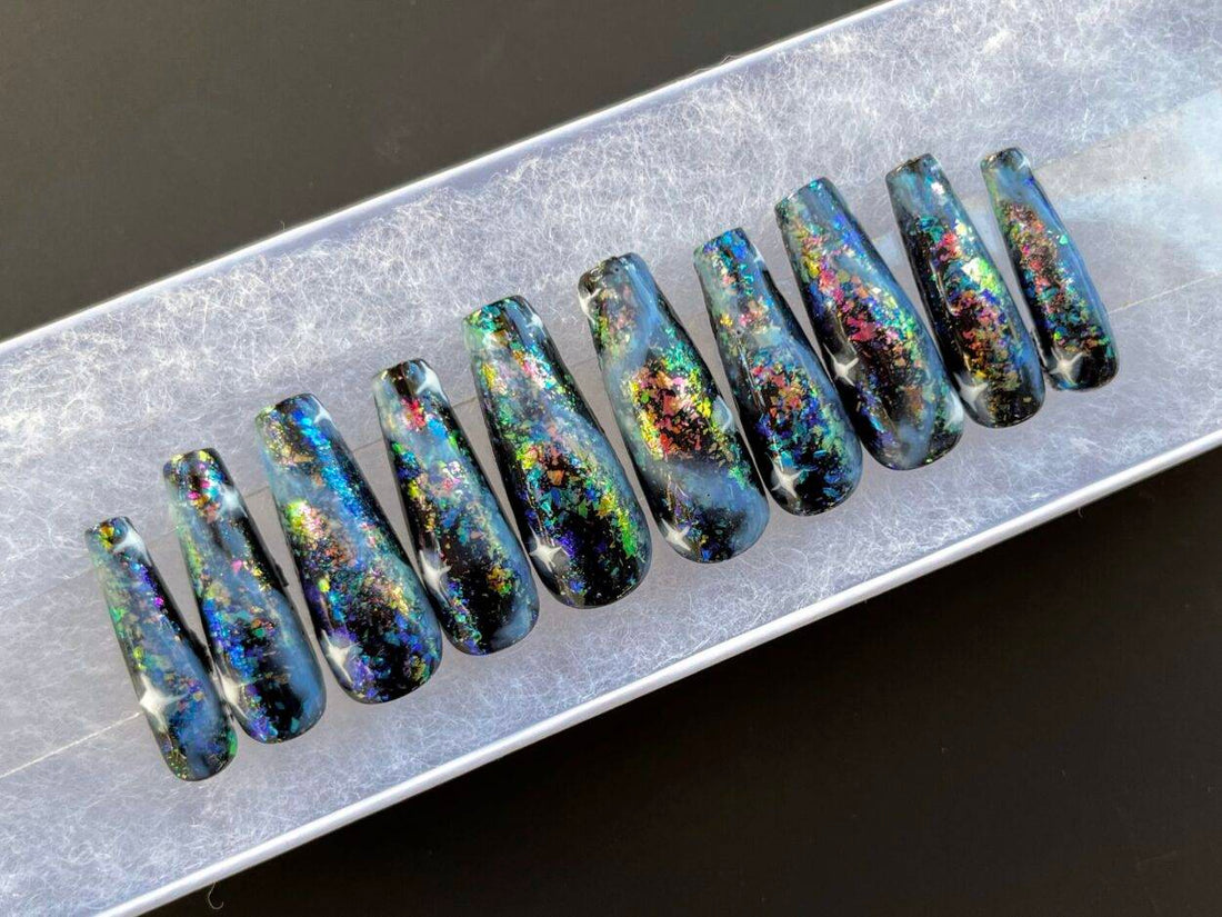 Lost in Space - Galaxy Handmade False Press-On Nail Extensions 10pcs