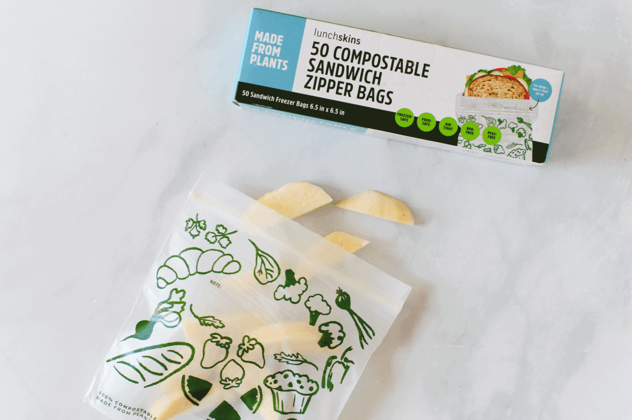 Zip-Top Compostable Freezer-Safe Sandwich Storage Bags