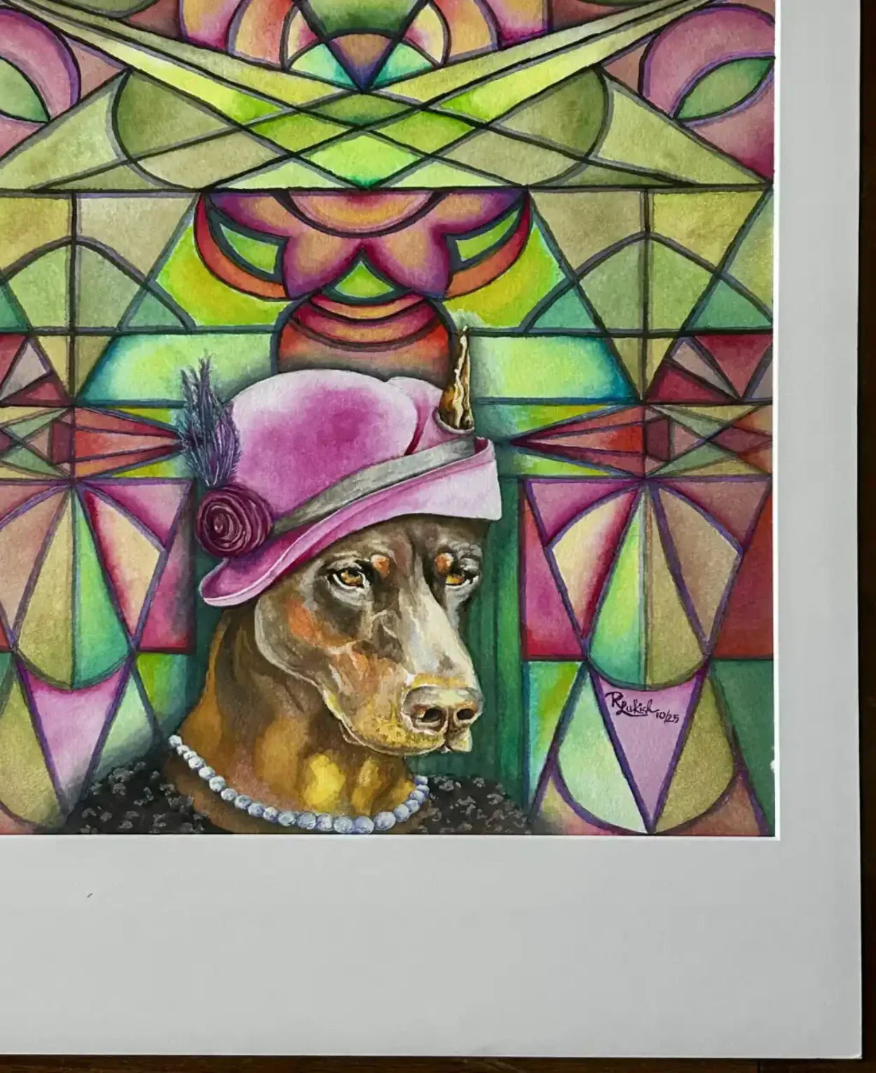 Art Deco Doberman - "Dolores"