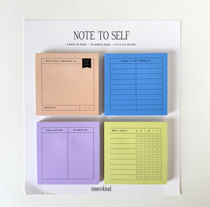 Note to Self Sticky Notes Set