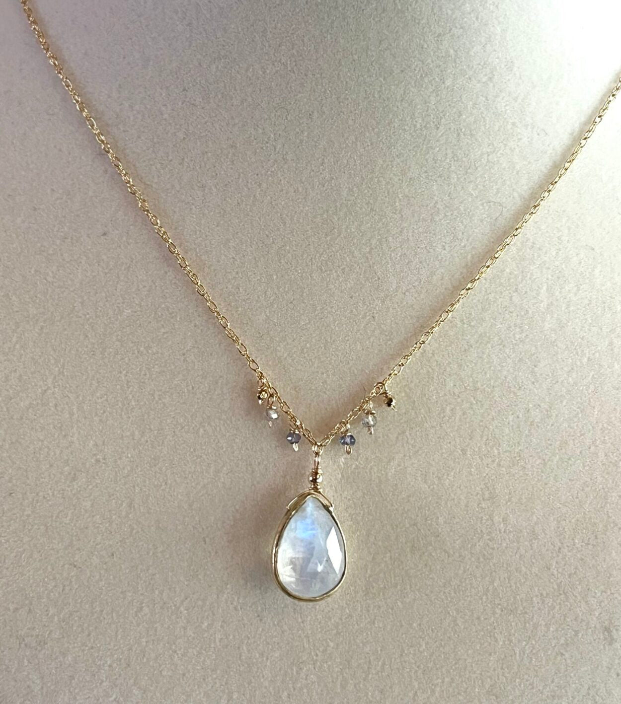 Moonstone Raindrop Pendant