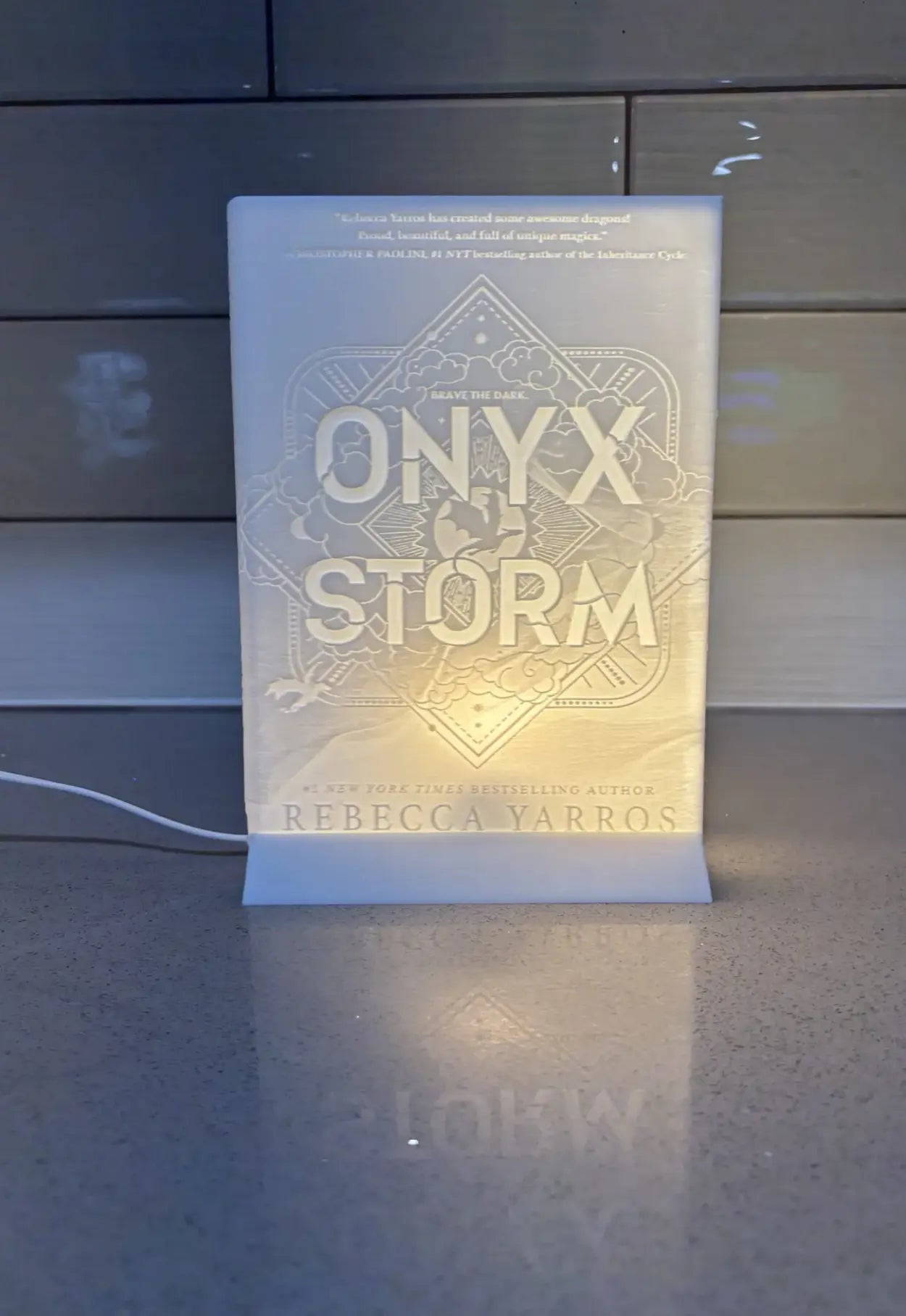Onyx Storm Lithophane Book Light, Night Light, Book Lamp