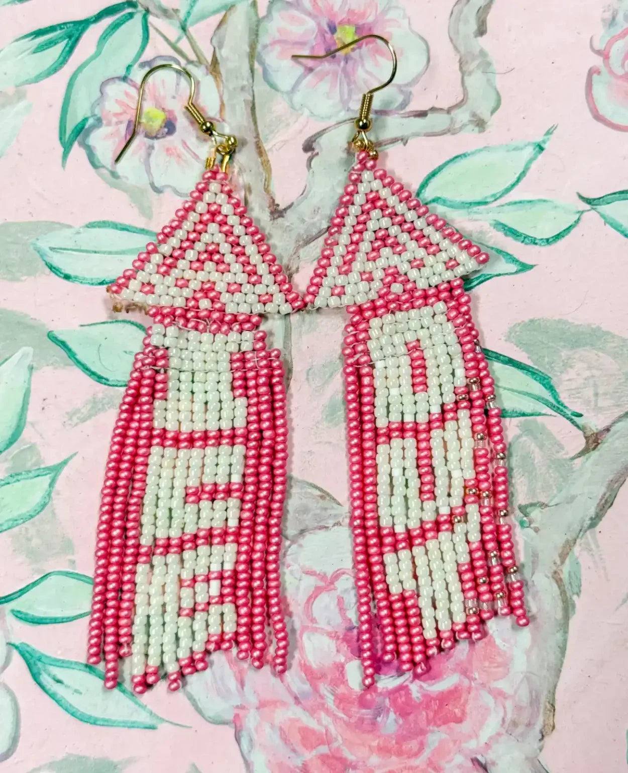 Icy Conditions Collection: "(ICE OUT) of my Pink Lemonade!" fringe earrings