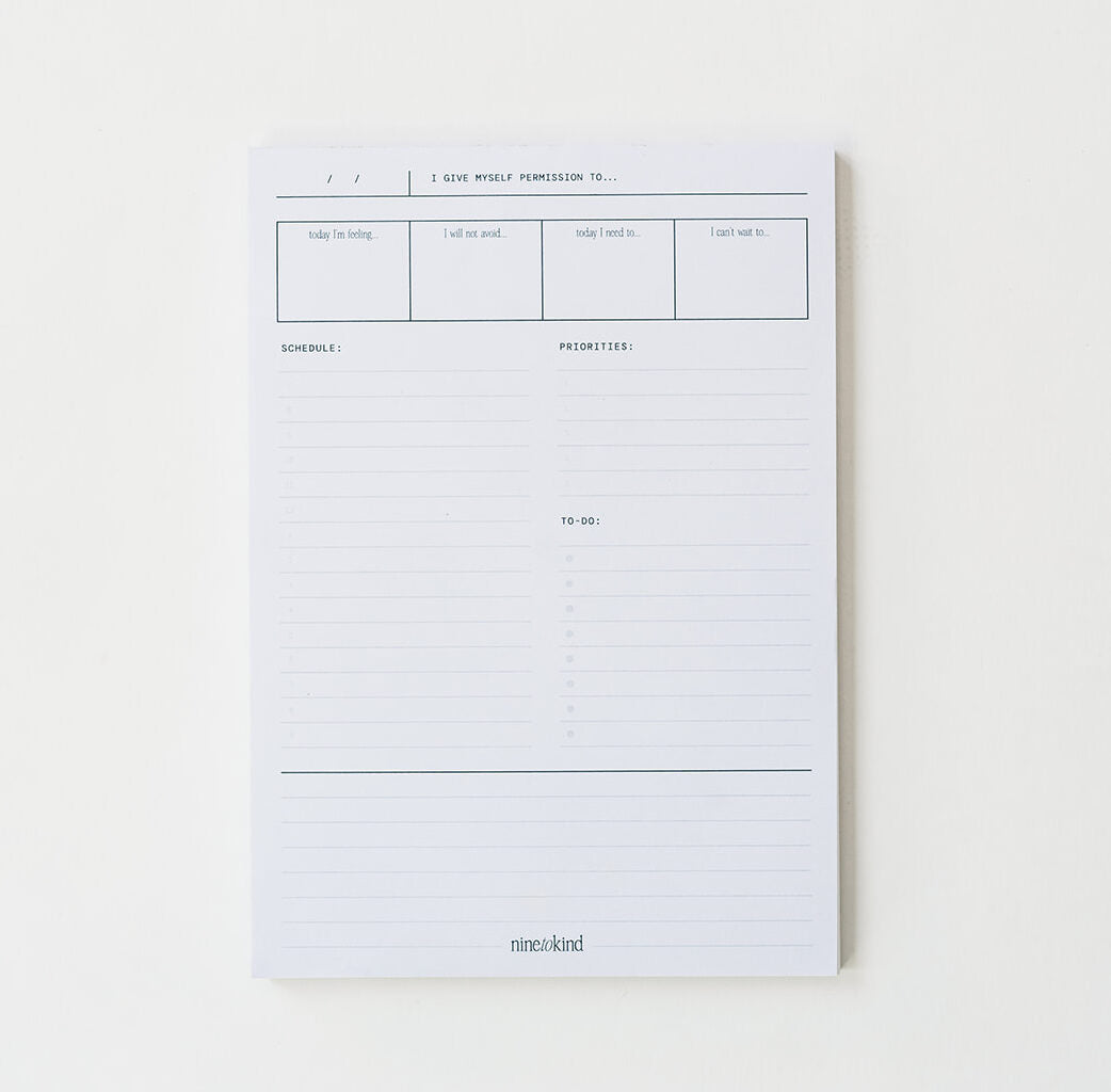 The Nine to Kind Daily Planning Notepad