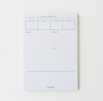 The Nine to Kind Daily Planning Notepad