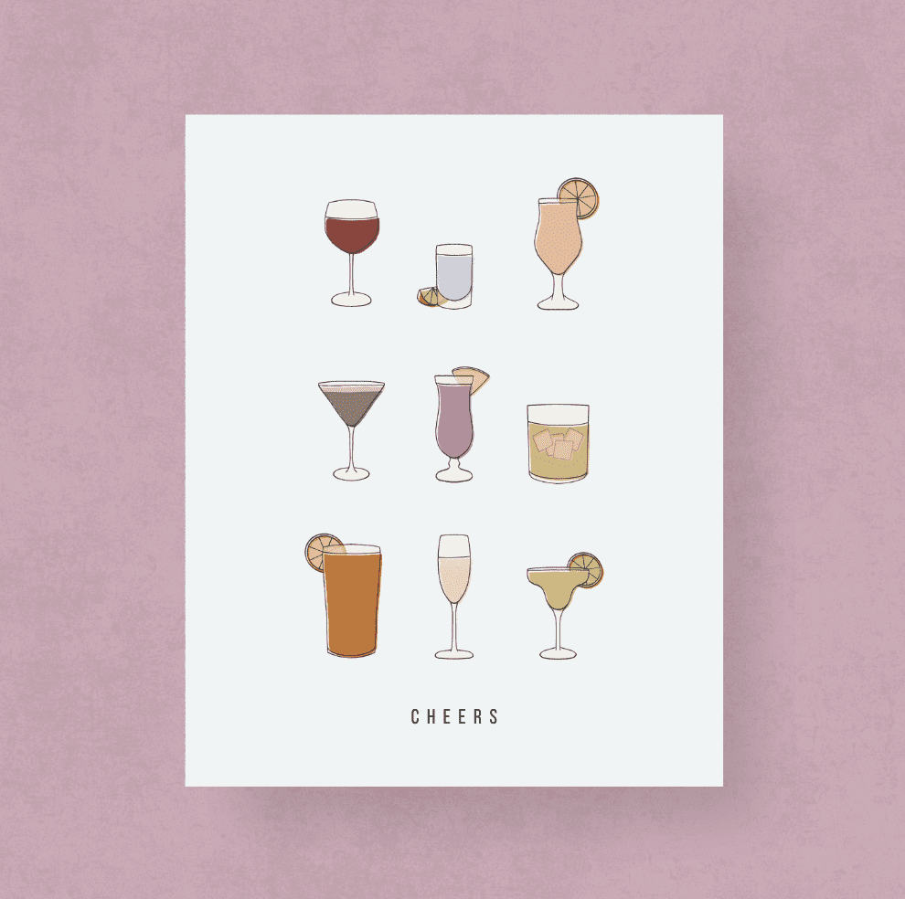 Cheers Cocktail Print