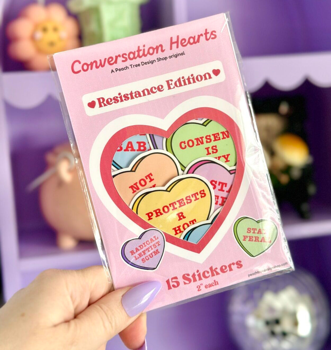 Political Candy Hearts Sticker Pack