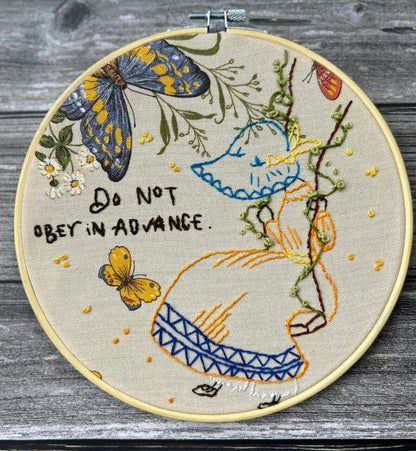 Hand Embroidery: Do Not Obey In Advance