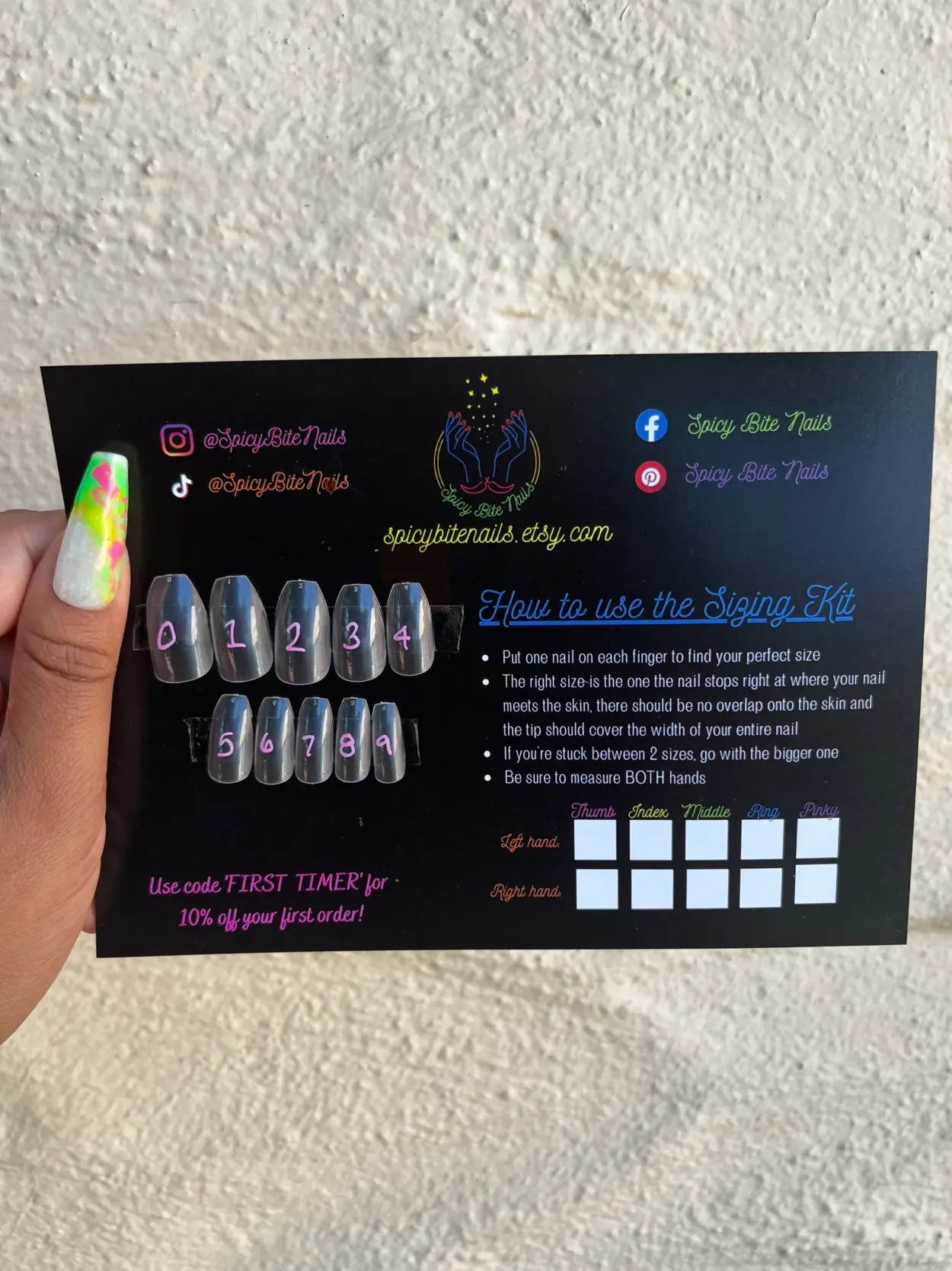 Press-on Nail Sizing Kit