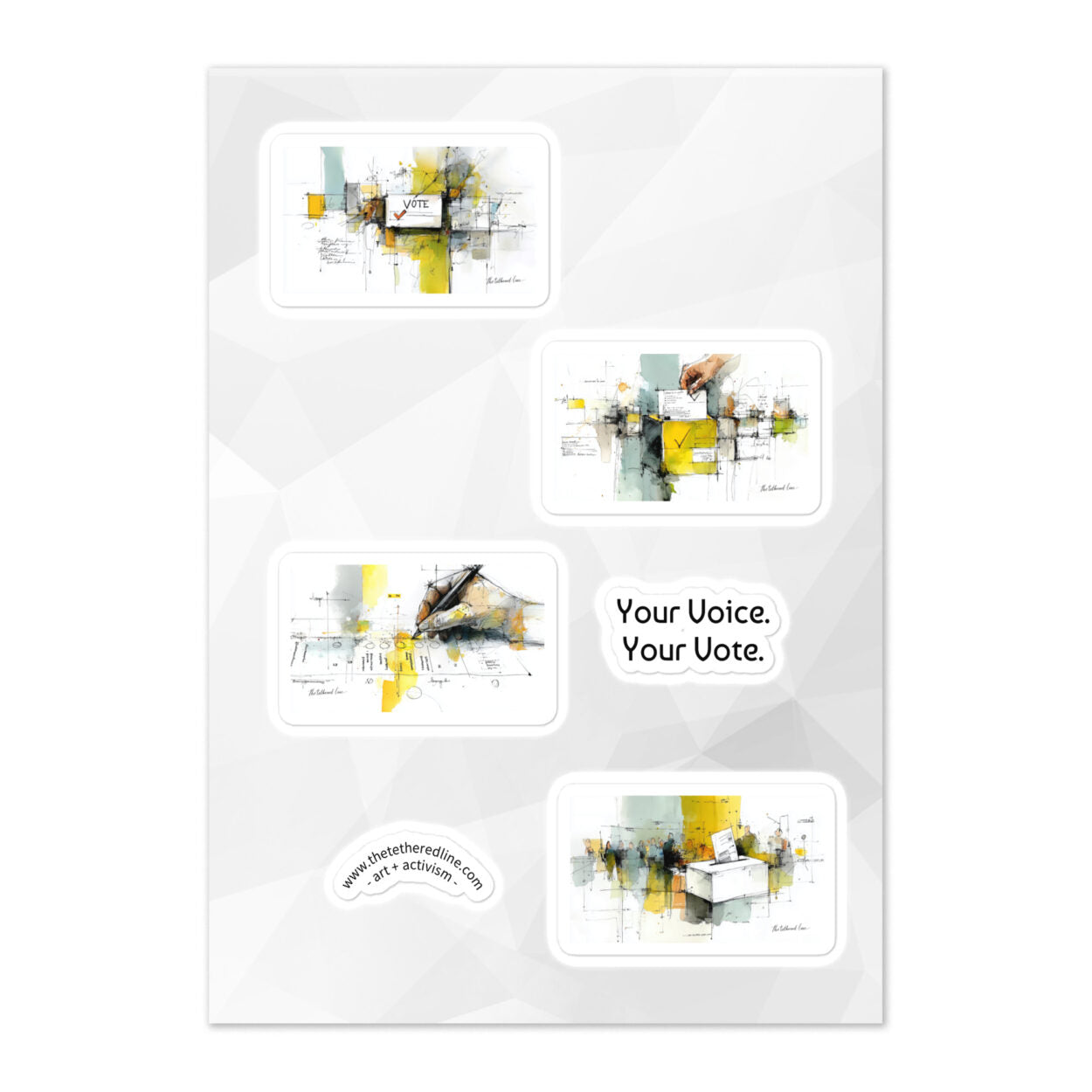We The People - Complete Sticker Collection (3 sheets, 12 designs)