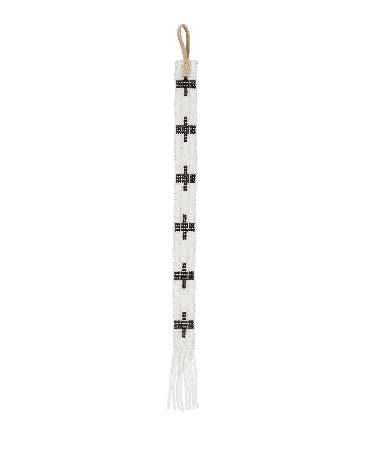 Handmade artisan beaded bookmark with cross motif, ethically made — Petite Protea Chicago