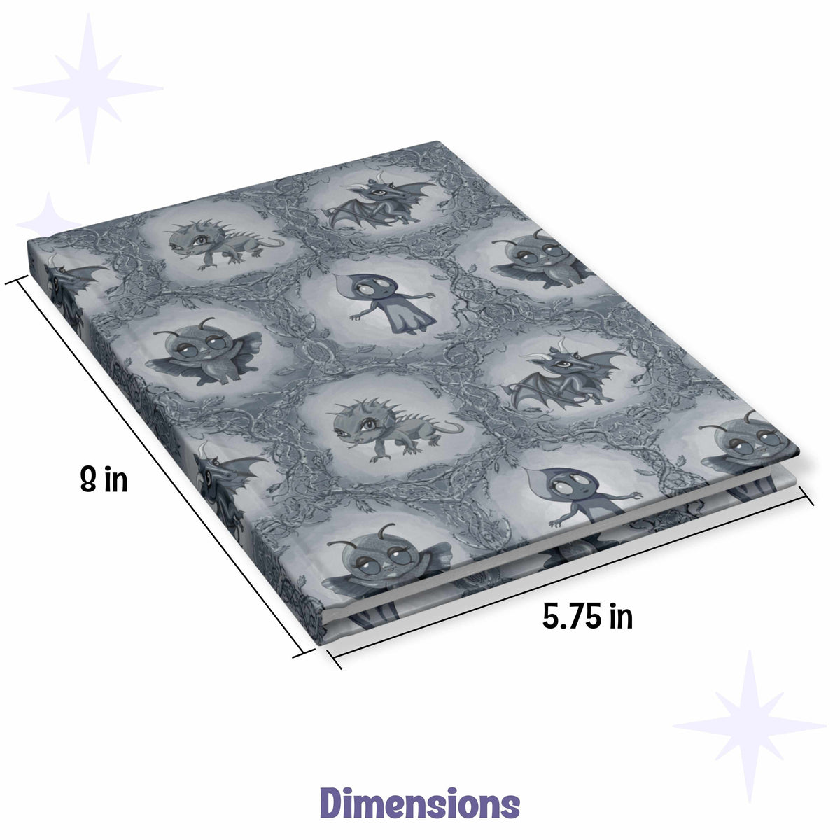Cryptid Hardcover Journal, Slate Monochromatic