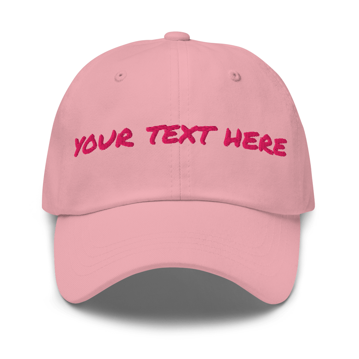 Pink personalized cotton dad hat