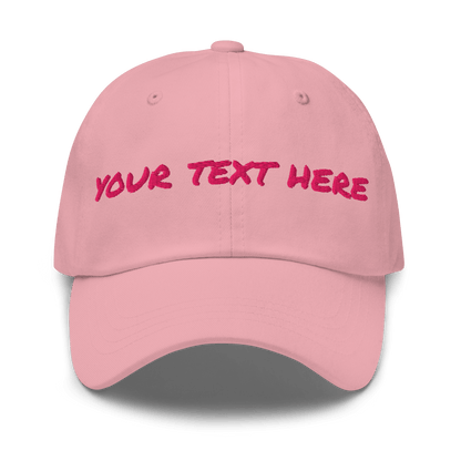 Pink personalized cotton dad hat