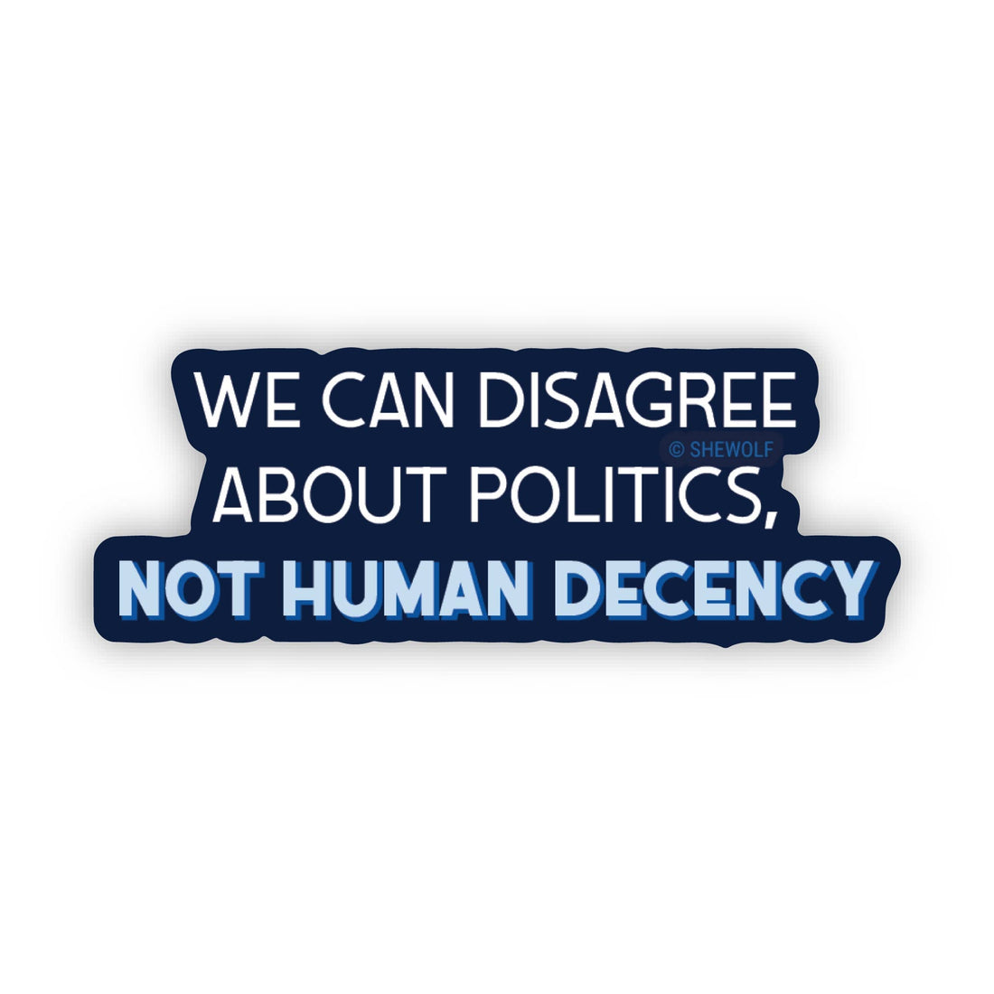 Sticker with text &