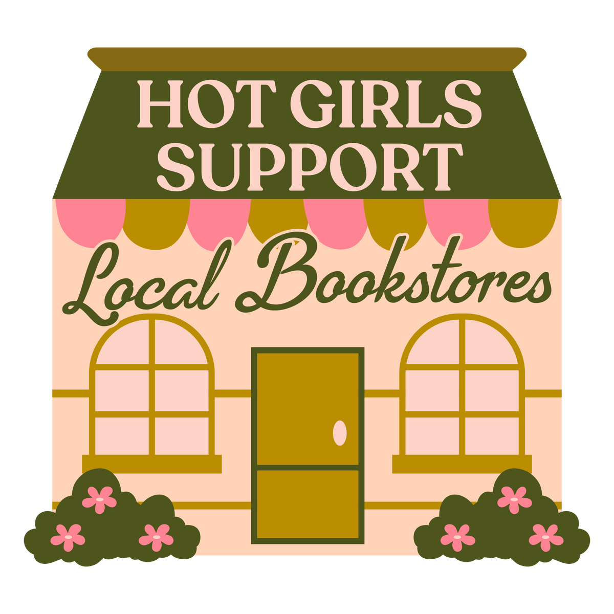 Hot Girls Support Local Bookstores Magnetic Bookmark | Book Lover Gift
