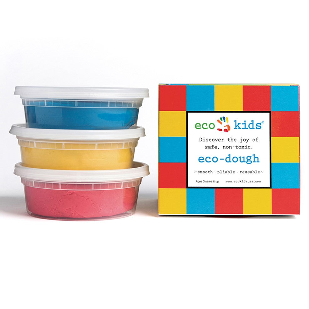 Eco-Dough (3-Pack) - Natural, Non-Toxic Primary Colors