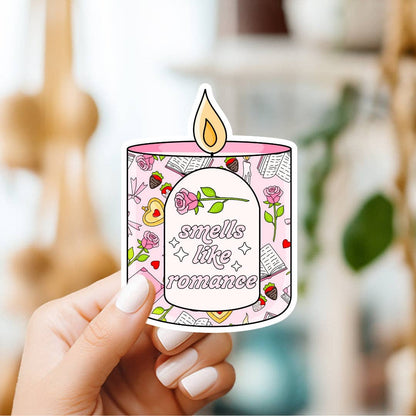 Sticker of a candle with &