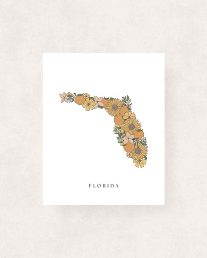 State Flowers Print