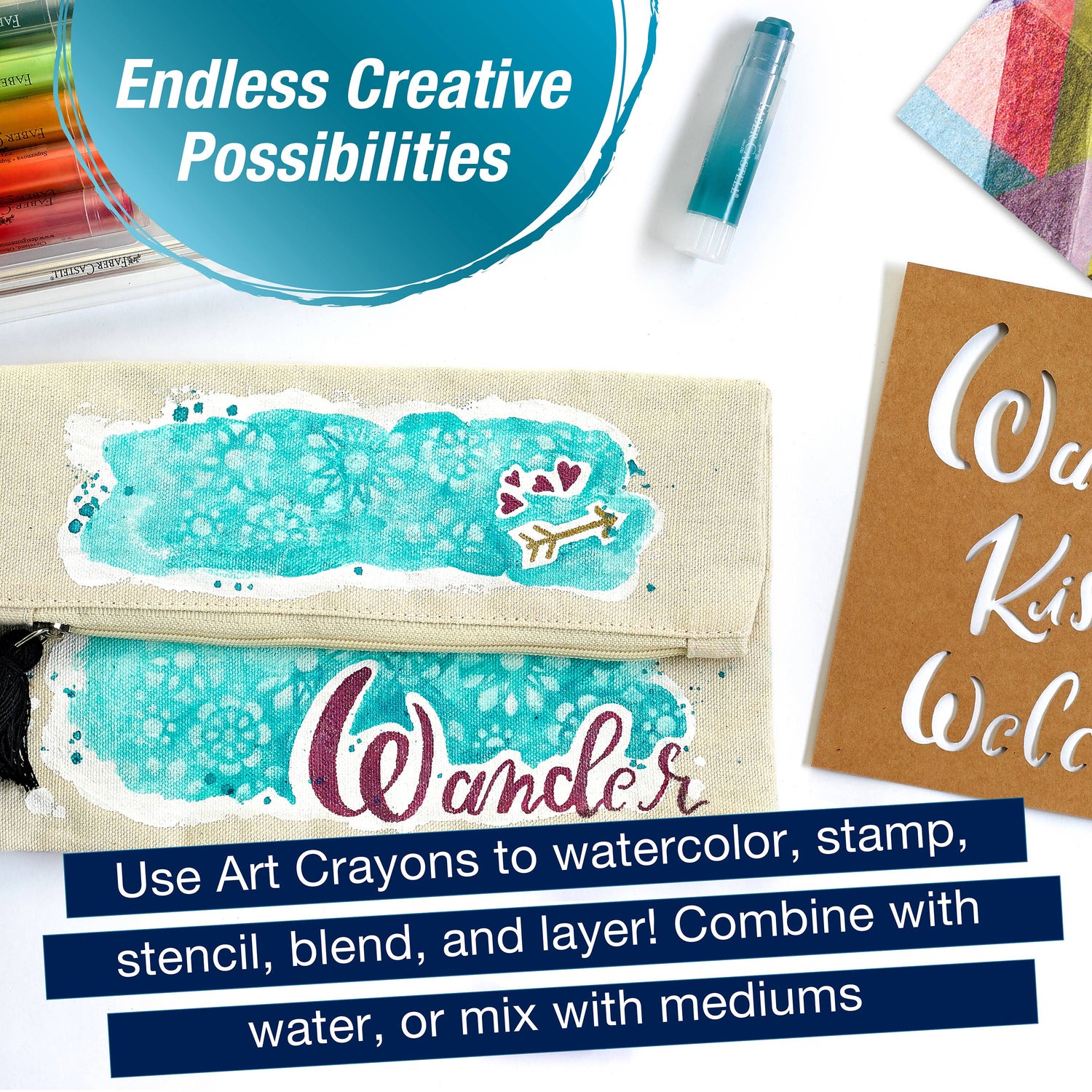 Art Crayons 15 Ct Iridescent Set