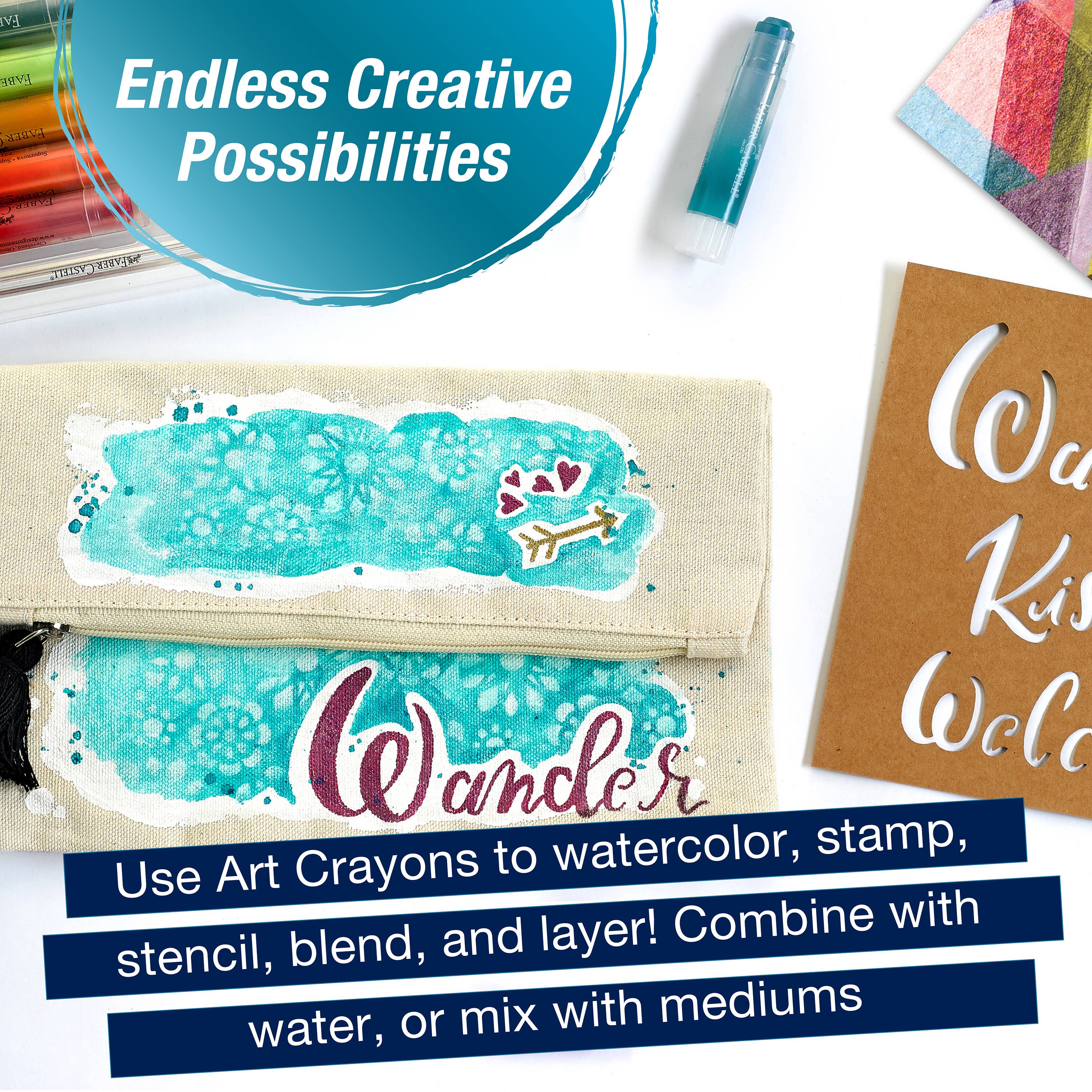Art Crayons 15 Ct Iridescent Set