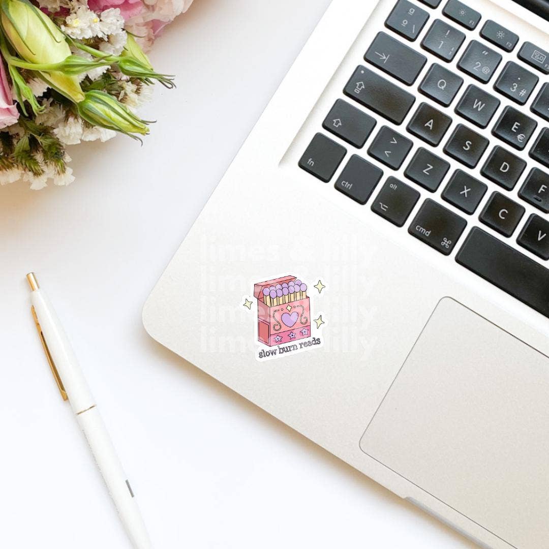 Slow Burn Reads Sticker | Romance Trope Reader Sticker