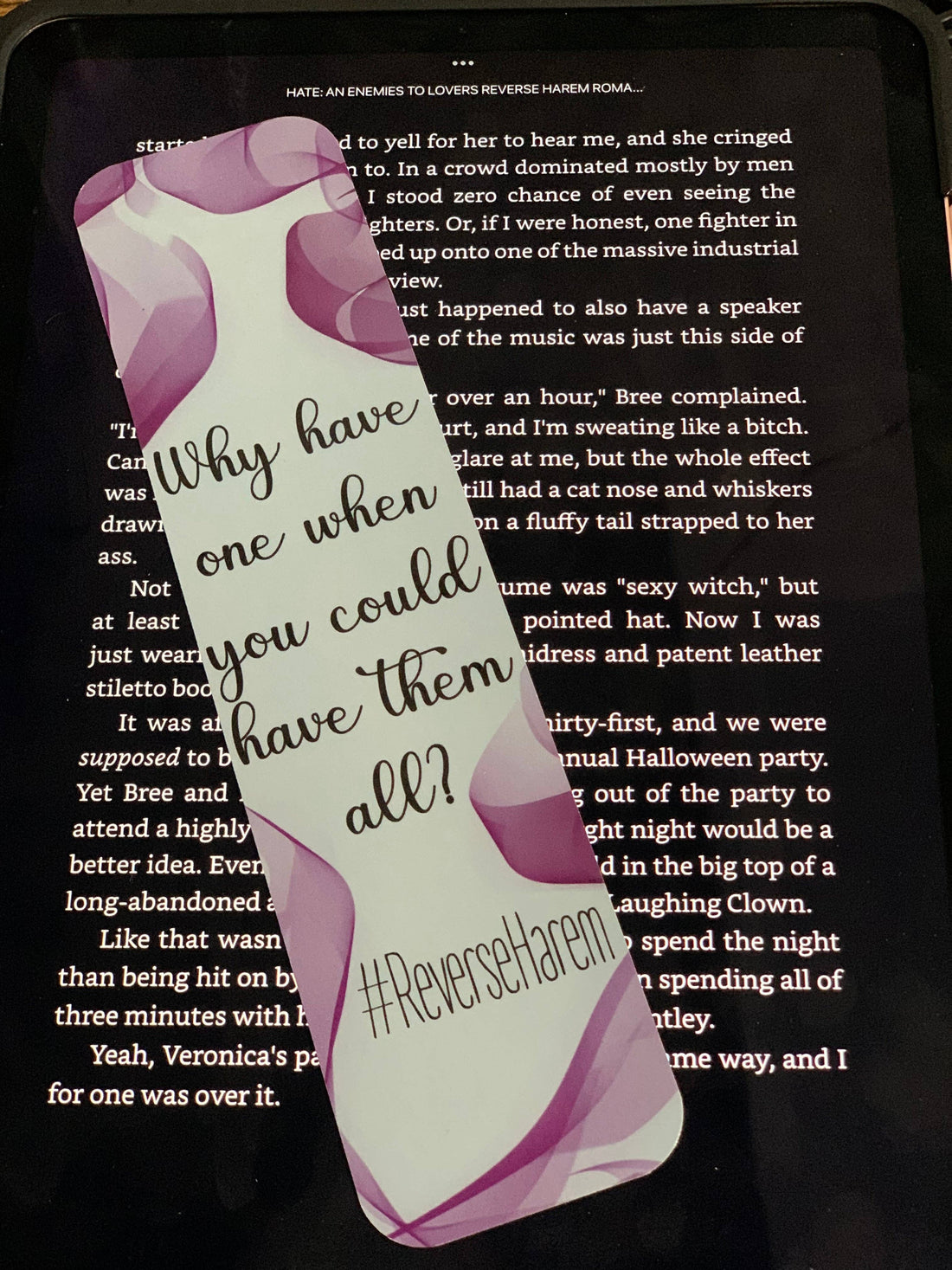 Phone case with text design on a screen displaying text.