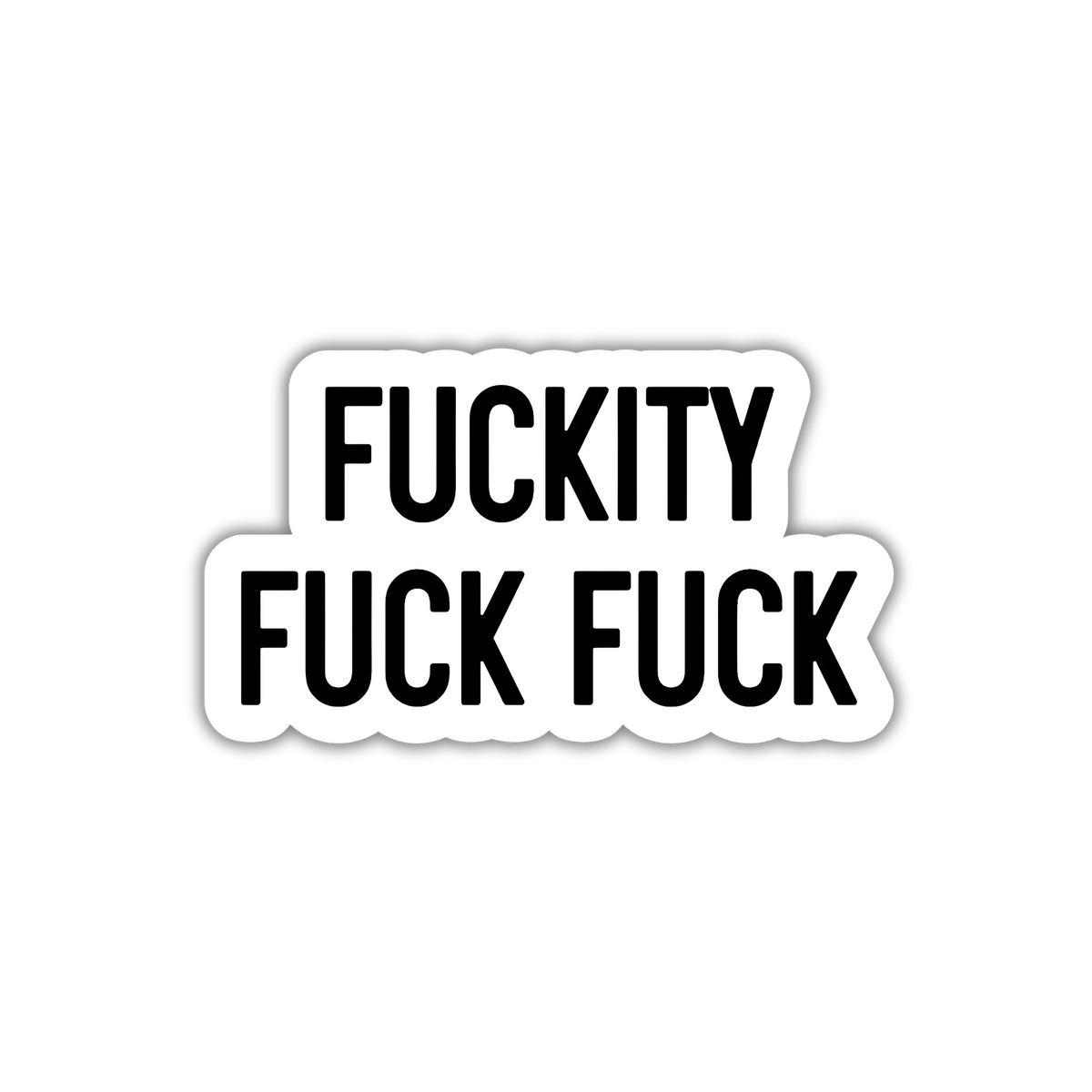 Sticker with the text &