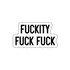 Sticker with the text &