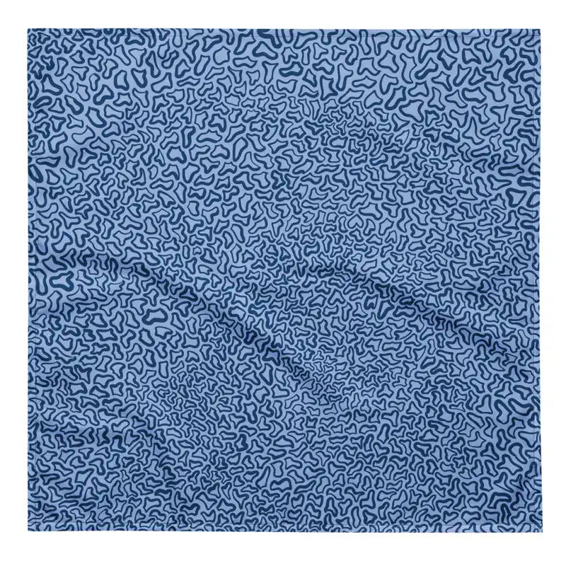 Blue Doodle Bandana