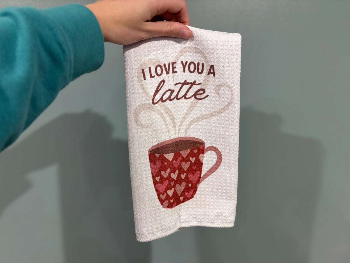 I love you a latte Kitchen Towel