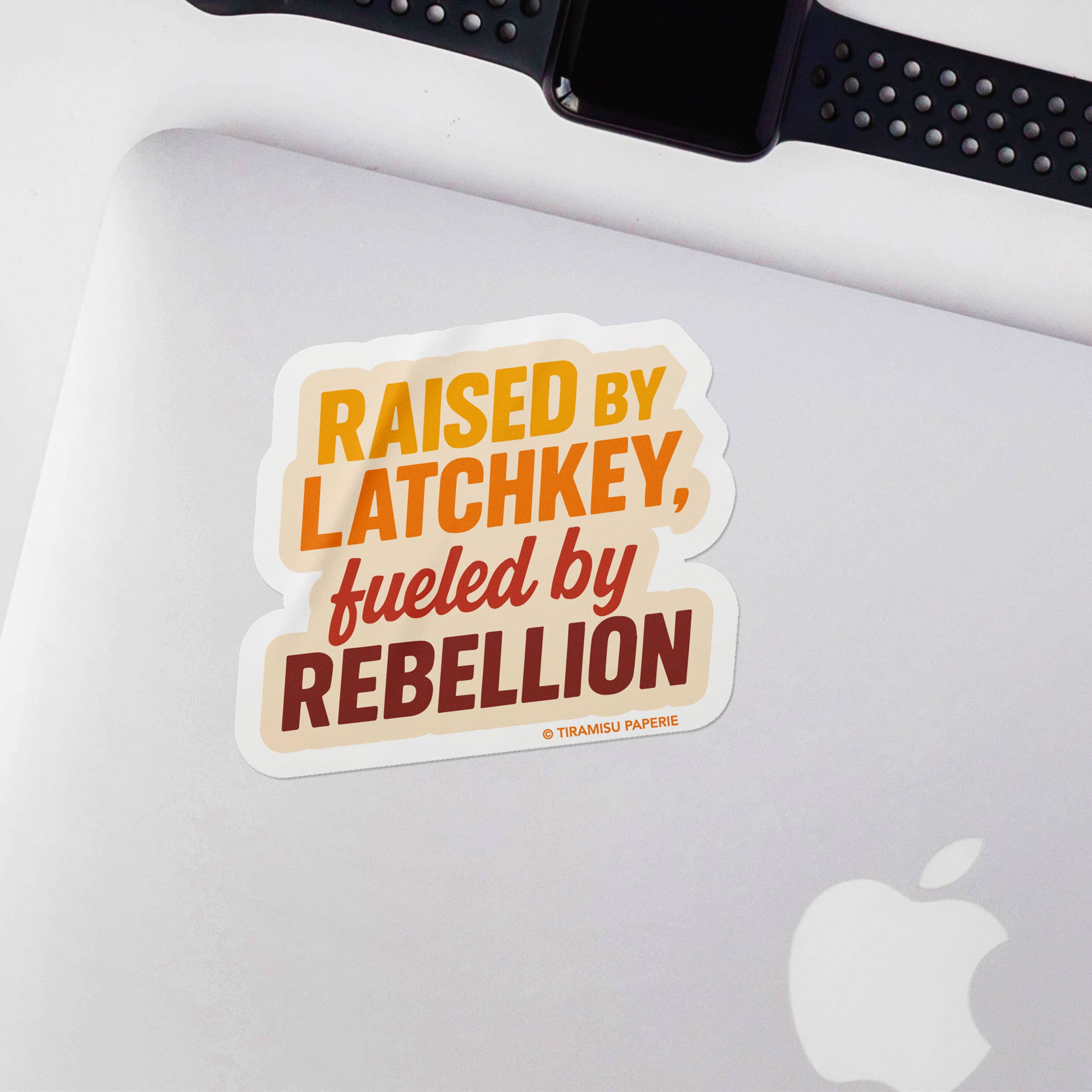 Sticker with text &