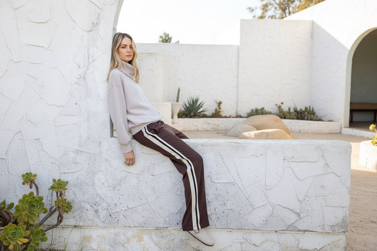 Pre-Order: Butter Soft Side Stripe Straight-Leg Pants