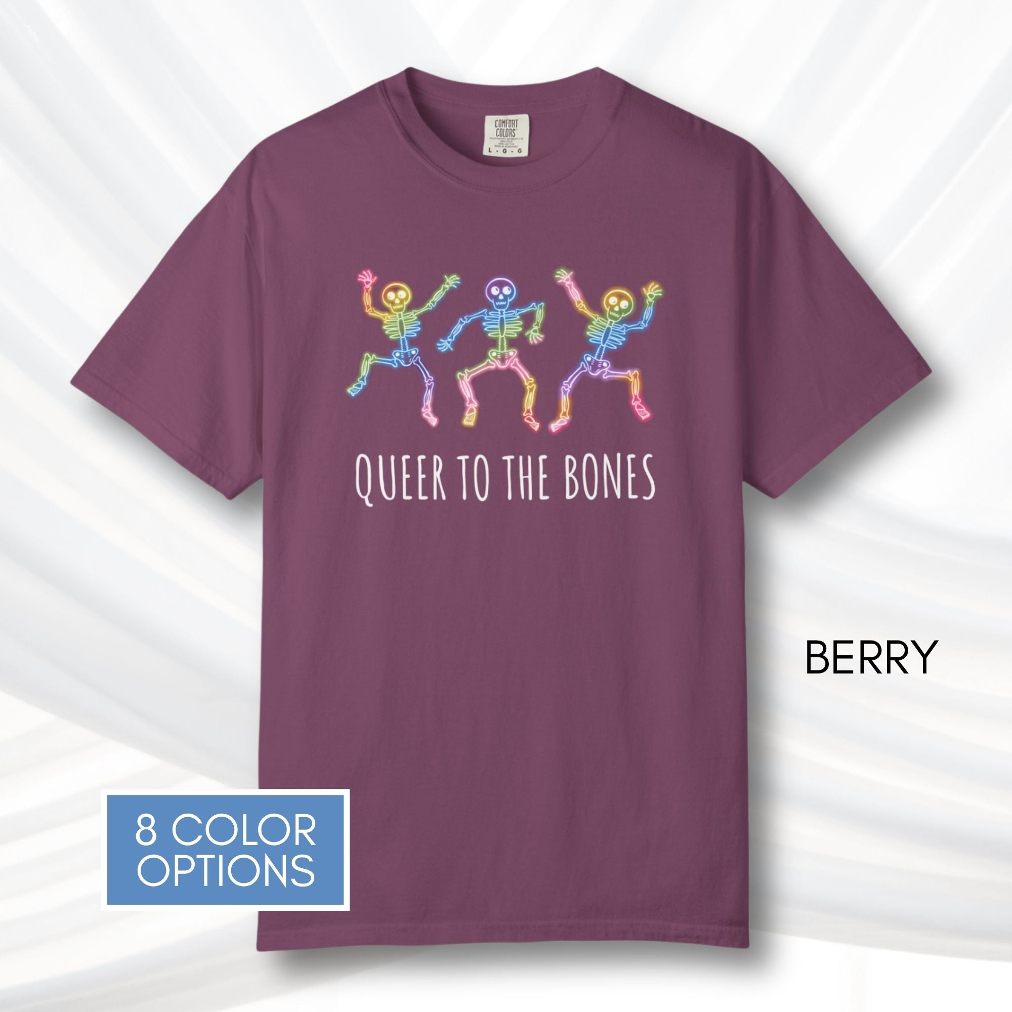 dancing-rainbow-skeletons-unisex-tshirt-halloween-lgbtq-queer-activism-graphic-tee-berry