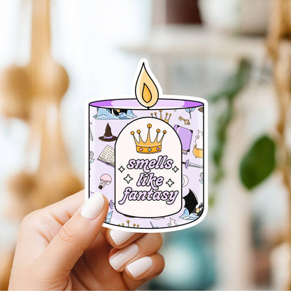 Sticker of a candle with &