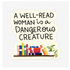 Decorative sticker with books and text &