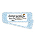 Dearest Gentle Reader Bookmark — hand lettered quote with a quill illustration and blue and white floral border, 2x6 in, by MangoIllustrated