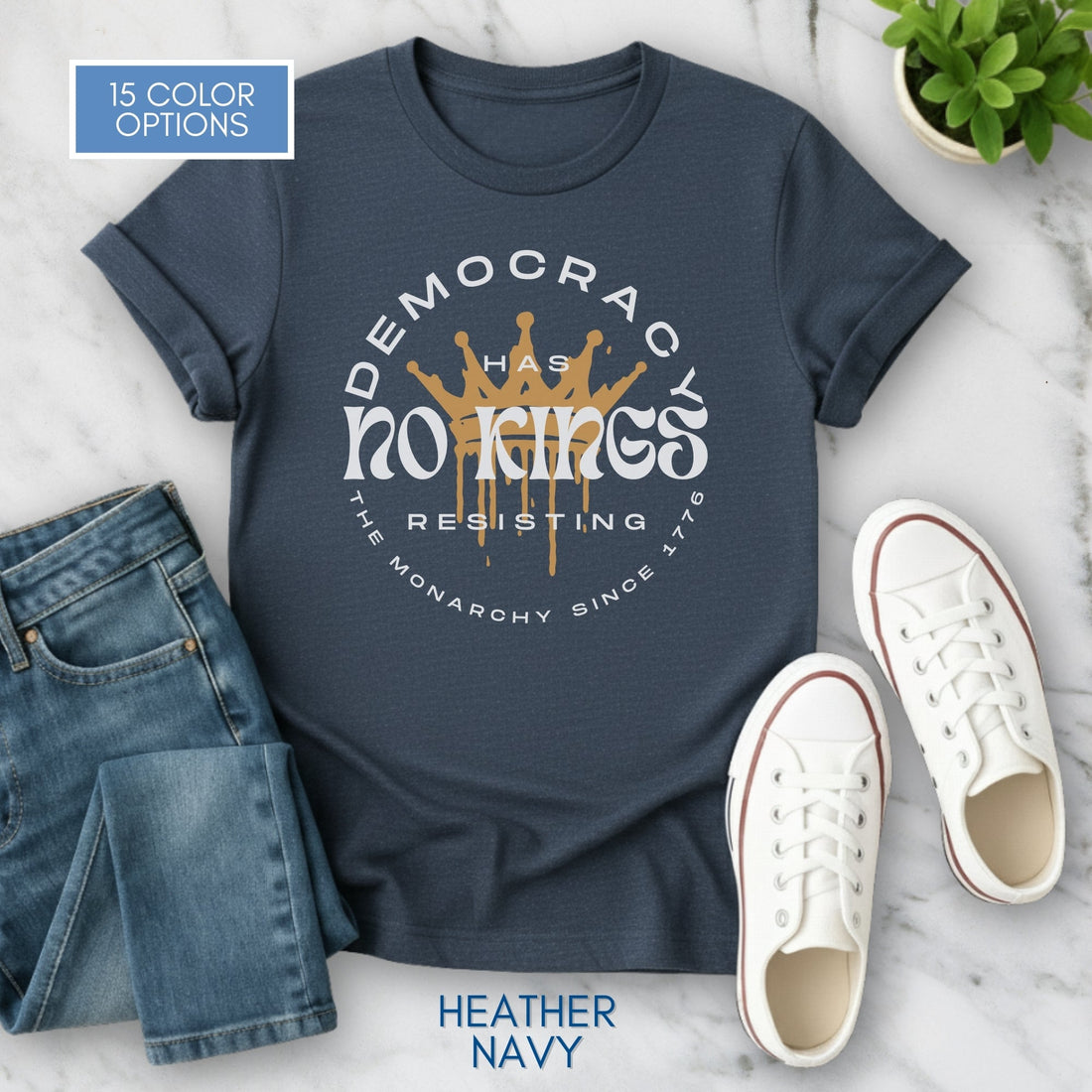 democracy-has-no-kings-resisting-the-monarchy-since-1776-unisex-short-sleeve-tshirt-resist-protest-tee