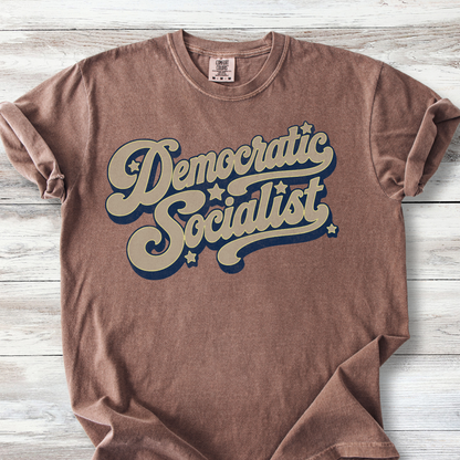 Political Tee Shirts: Democratic Socialist T Shirt, Retro Style Shirt