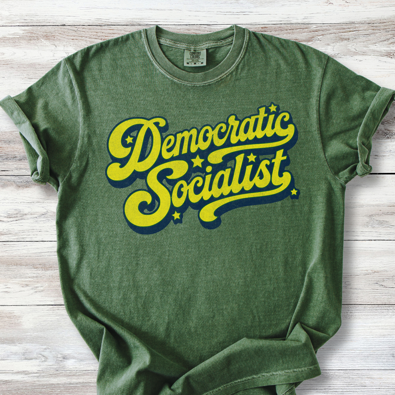 Political Tee Shirts: Democratic Socialist T Shirt, Retro Style Shirt