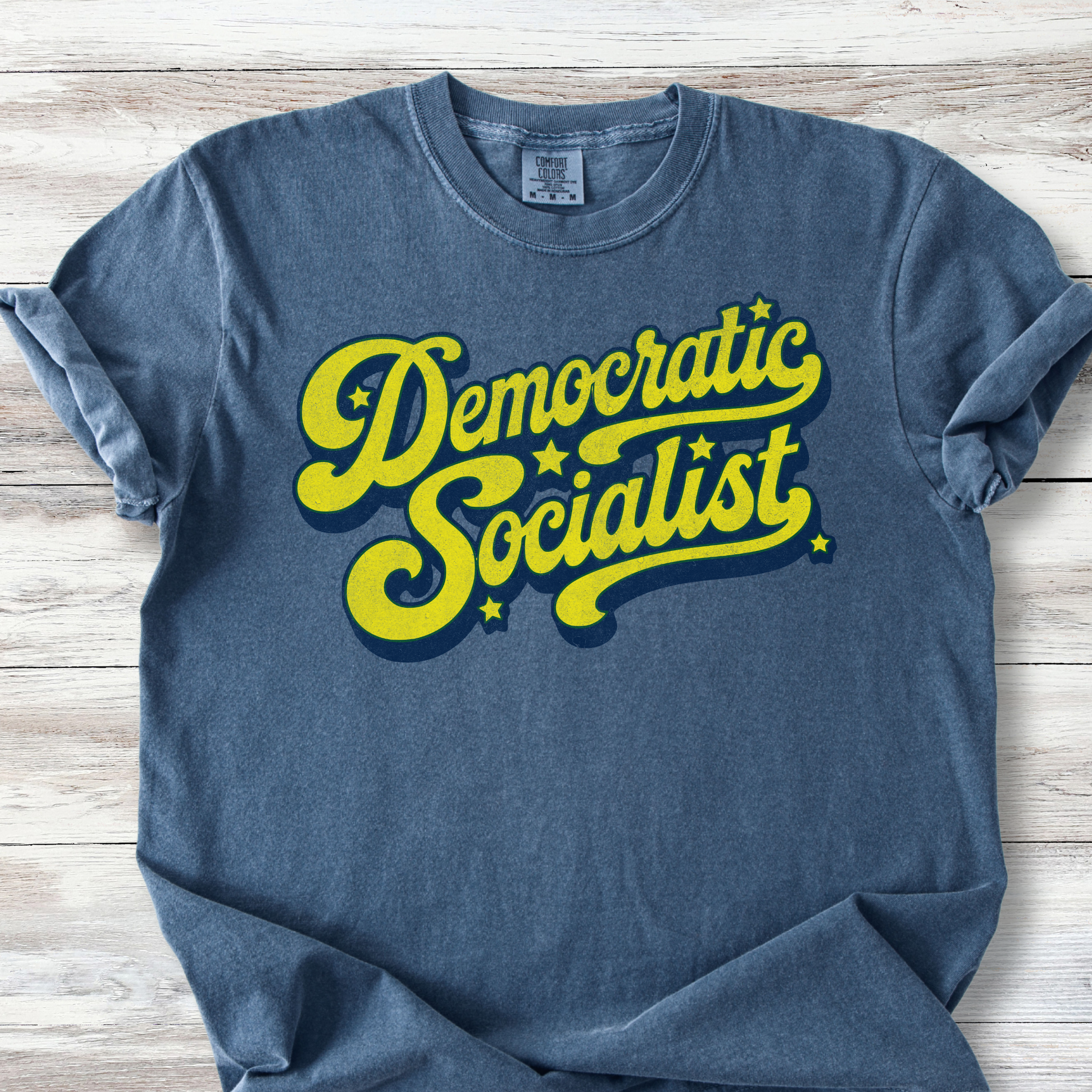 Political Tee Shirts: Democratic Socialist T Shirt, Retro Style Shirt