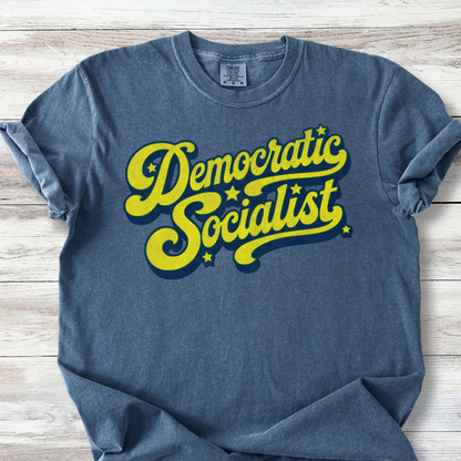 Political Tee Shirts: Democratic Socialist T Shirt, Retro Style Shirt