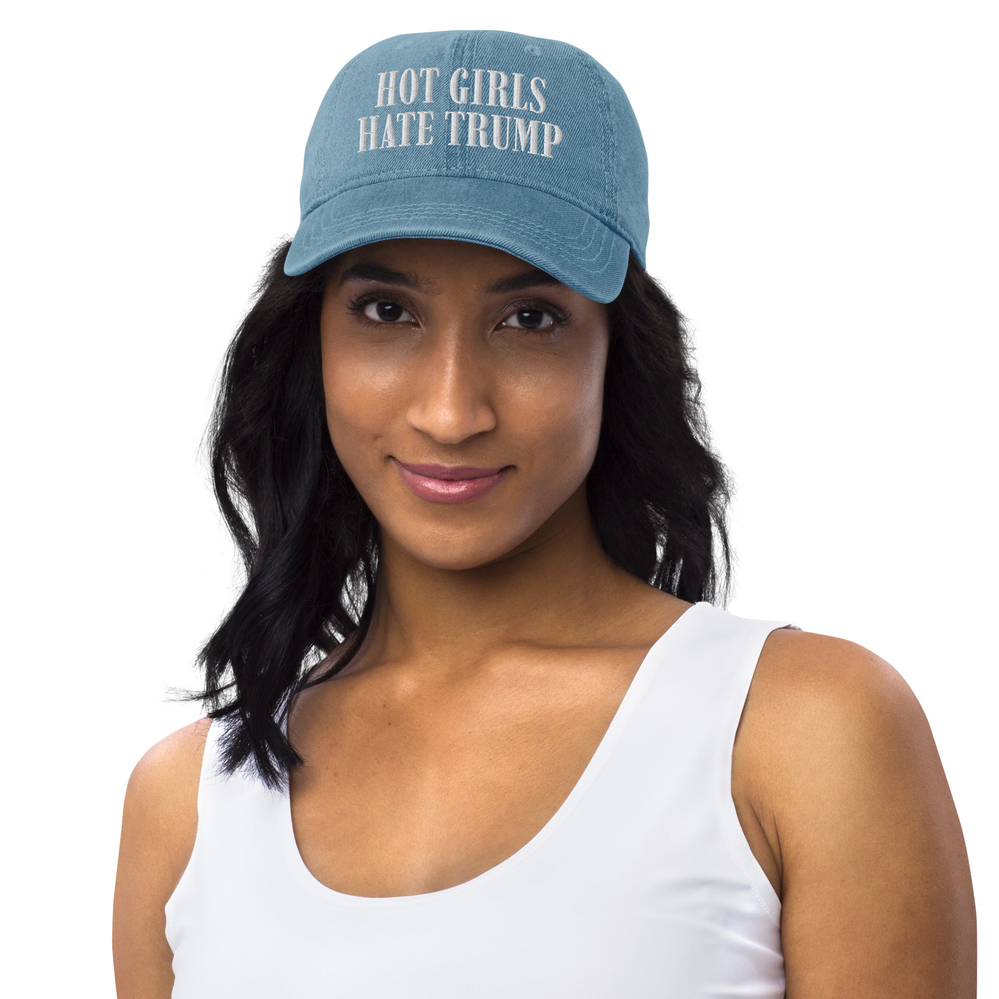 Hot Girls Hate Trump - Denim Hat