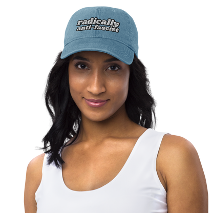 Radically Anti-Fascist Denim Hat - 10% Donated to Southern Poverty Law Center