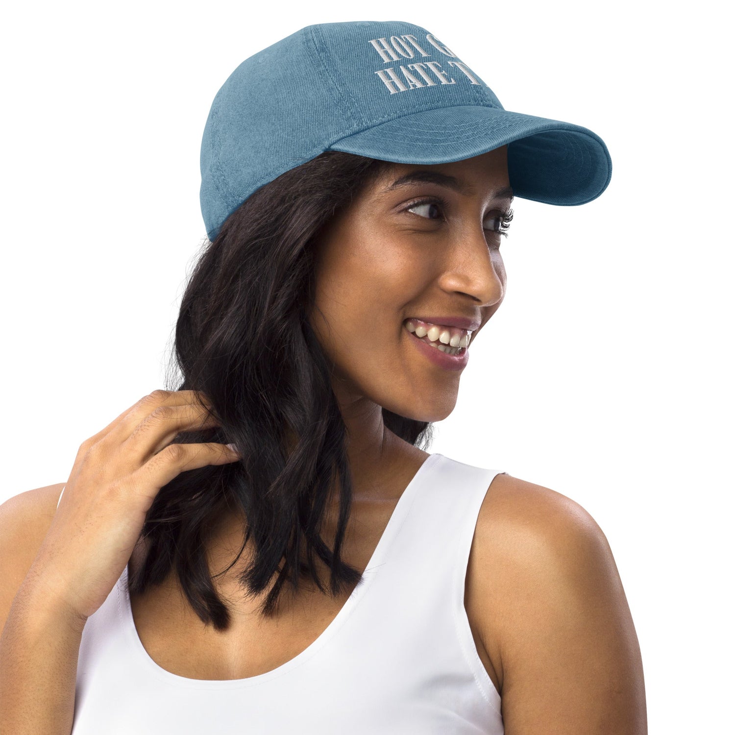 Hot Girls Hate Trump - Denim Hat