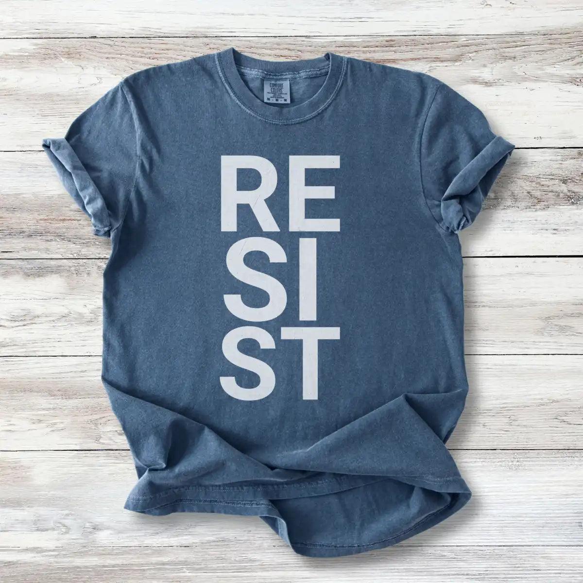 RESIST T-Shirt - Bold Activism Tee for Progressives, Rainbow and Solid Colors