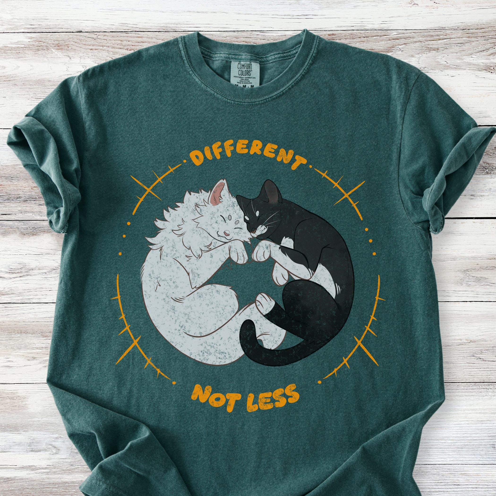 Different Not Less Graphic Tee: Neurodiversity &amp; Autism Acceptance Shirt